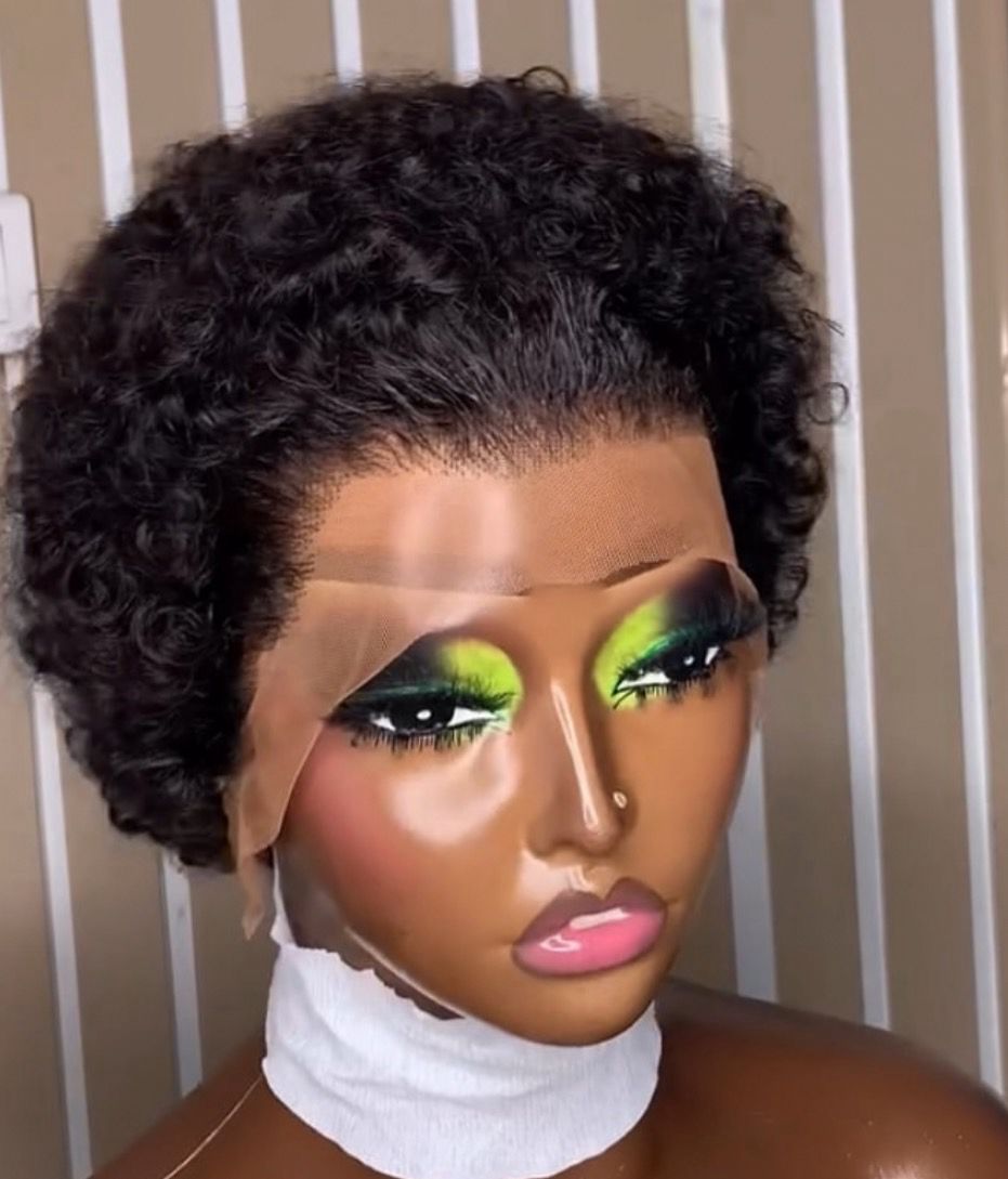 Curly pixie wig 